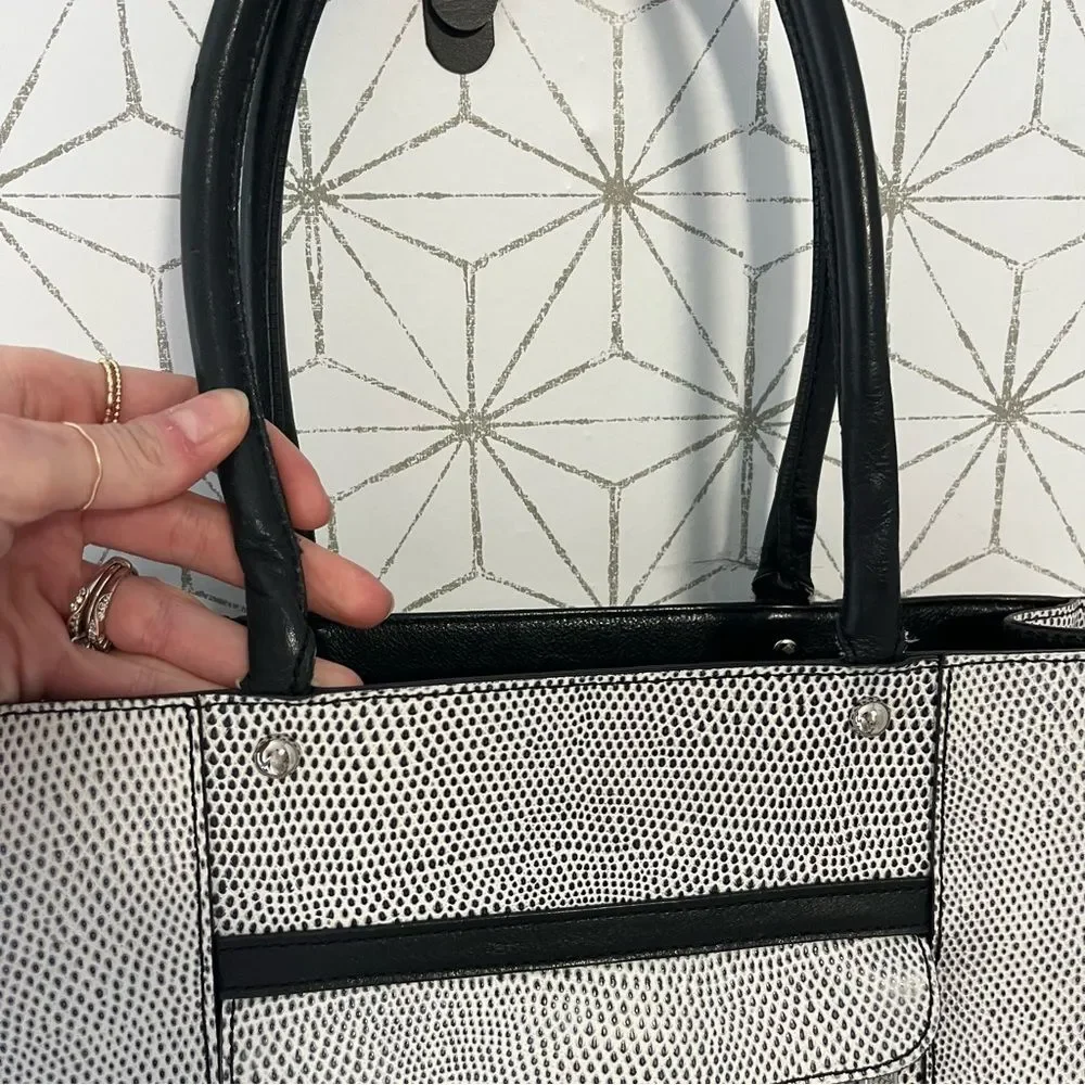 Rebecca Minkoff MAB Large Tote Black White